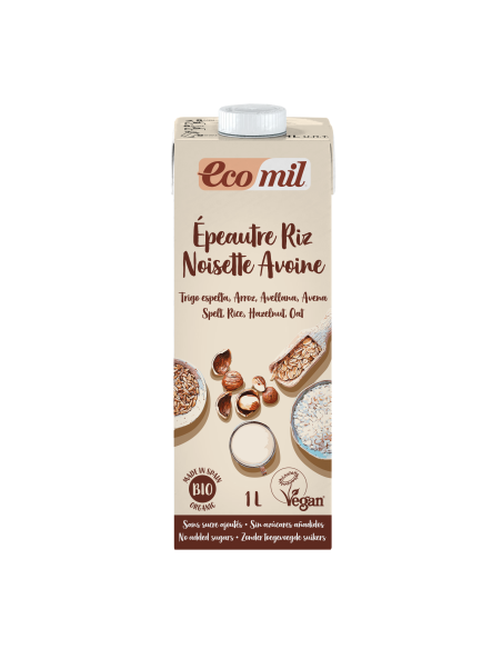 EcoMil Espelta Arroz Avellana Avena  Bio 1 l