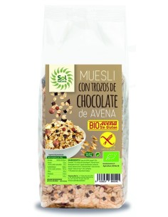 Muesli De Avena Chocolate Bio Sin Gluten 425 Gramos  Sol Natural