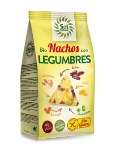 Nachos Con Legumbres Sin Gluten Bio 80 Gramos  Sol Natural