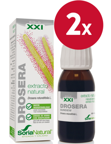 Pack 2 Ext. Drosera XXI 50ml S/Al Soria Natural Oferta