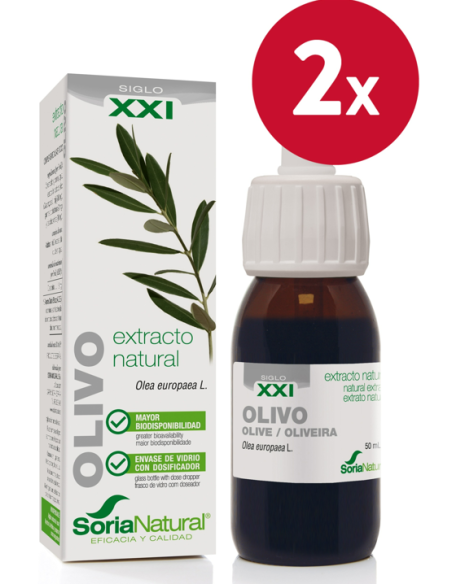 Pack de 2 ud Ext. Olivo Xxi 50Ml. S/Al de Soria Natural
