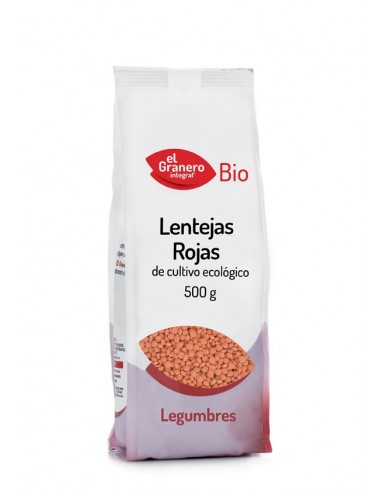 Lentejas Rojas Bio, 500 G de El Granero Integral