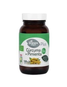 Curcuma + Pimienta Bio, 60 Cap, 440 Mg de El Granero Integral