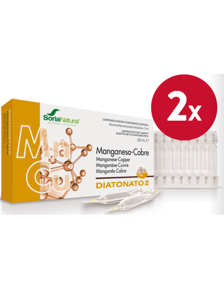 Pack 2 Diatonato 2 Manganeso-Cobre 28 Viales - Salud Vital