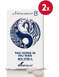 Pack de 2 ud Chinasor 8 Tao Hong Si Wu Wan 30 Comprimidos de Soria Natural