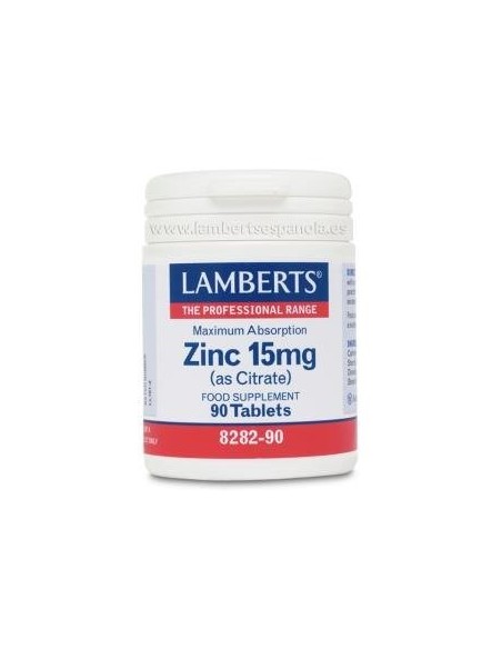 Pack de 2ud Zinc (Como Citrato) 15 Mg. 90 Comprimidos de Lam