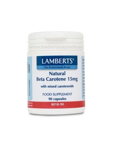 Pack de 2ud Betacaroteno Natural 15 Mg. 90 Cap. de Lamberts