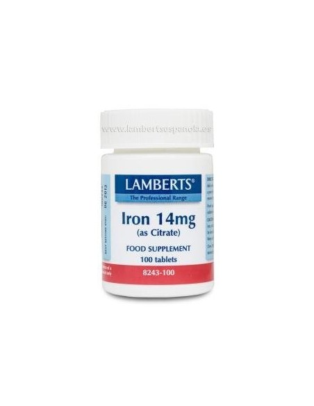 Pack de 2ud Hierro 14 Mg.Citrato 100  Comprimidos de Lambert