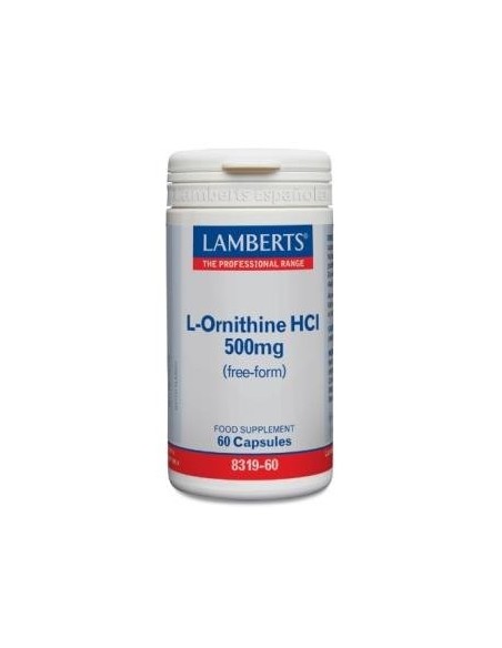 Pack de 2ud L-Ornitina Hcl 500 Mg. 60 Cap. de Lamberts