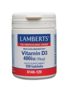 Pack de 2ud Vitamina D3 400Ui 120 Comprimidos de Lamberts