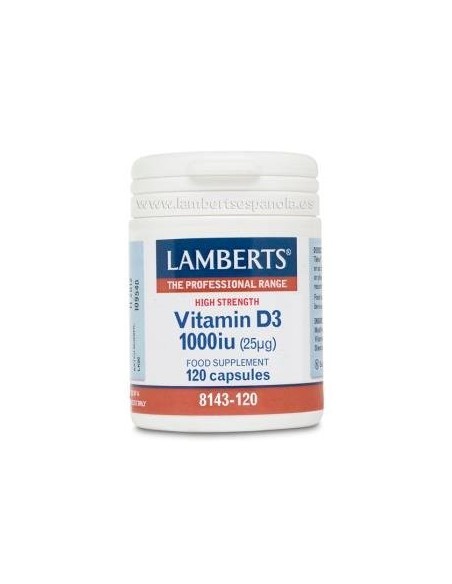 Pack de 2ud Vitamina D3 1000Ui 120Cap. de Lamberts