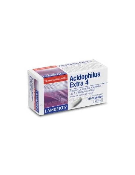 Pack de 2ud Acidofilus Extra 4 S/Leche 30 Cap. de Lamberts