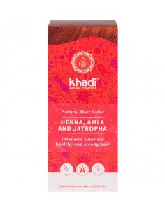 Henna Natural Con Amla Y Jatropha Rojo 100 Gr De Khadi