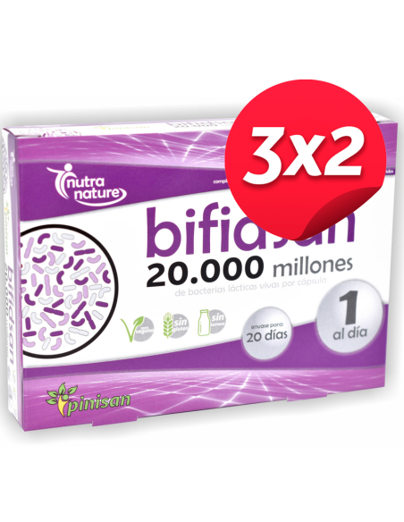 Pack 3x2 Bifidsan 20.000 20Cap. de Pinisan