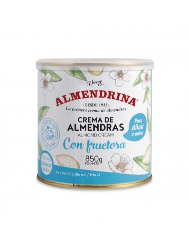 Almendrina Crema Almendras C/ Fructosa Lata 850 Gr De Klam