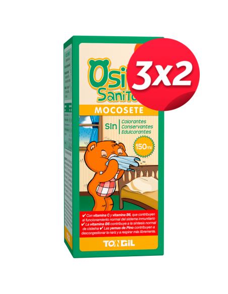 Pack 3x2 Osito Sanito Mocosete 150 ml Tongil..