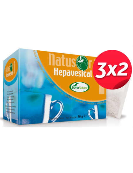 Pack 3X2  Natusor 1 Hepavesical 20 Unidades de Soria Natural