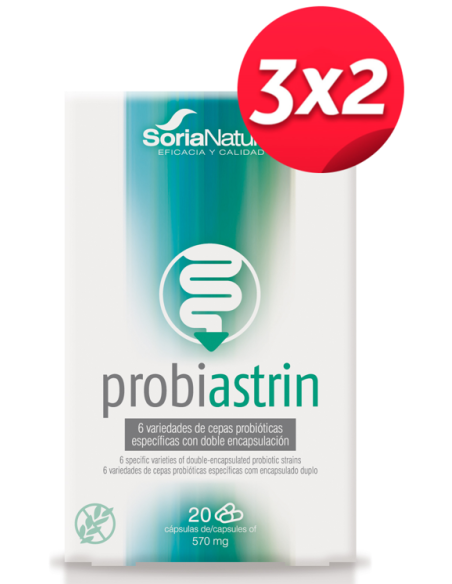 Pack 3X2 Probiastrin 20Cap. de Soria Natural.