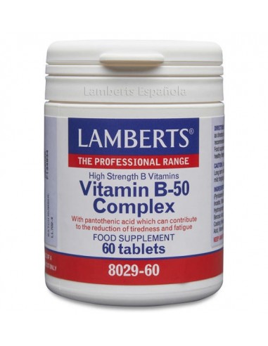Complejo De Vitaminas B-50 60 Caps De Lamberts