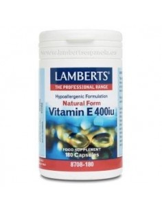 Vitamina E 400Ui 180Cap. de Lamberts