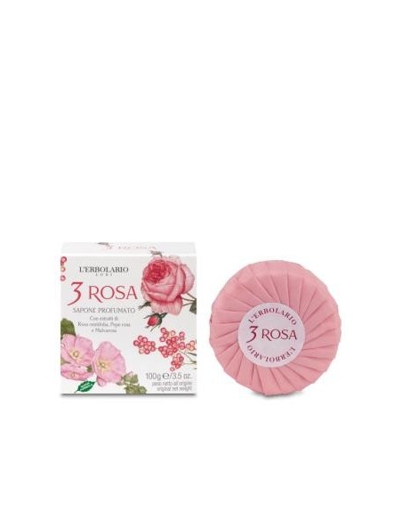 3 Rosas Jabon Pastilla 100Gr L´Erbolario