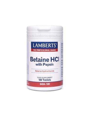 Betaina Hci 324Mg./Pepsina 5Mg. 180  Comprimidos de Lamberts