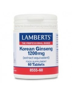 Ginseng Coreano 1200Mg. 60Cap. de Lamberts