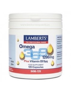 Omega 3-6-9 Mas Vitamina D3 120Cap. de Lamberts