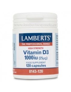 Vitamina D3 1000Ui 120Cap. de Lamberts