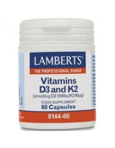 Vitamina D3 1000Ui + K2 90µg 60Cap. de Lamberts