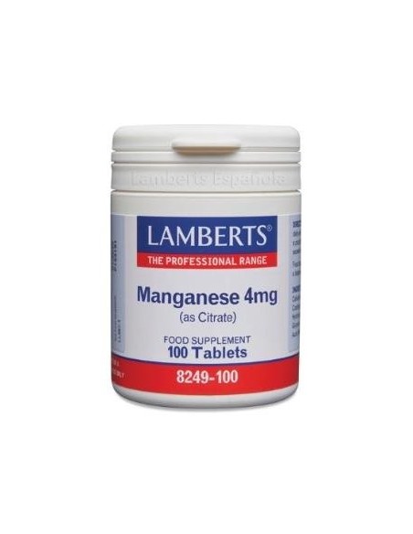 Manganeso Citrato 4Mg. 100 Cap. de Lamberts