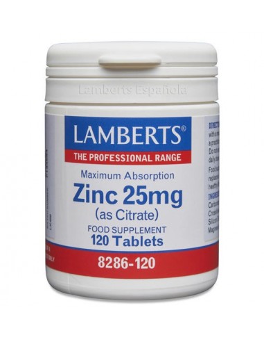 Zinc 25 Mg 120 Tabs De Lamberts
