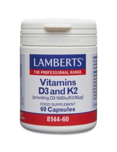 Vitamina D3 1000 Ui Y K2 90 ?G  60 Caps De Lamberts