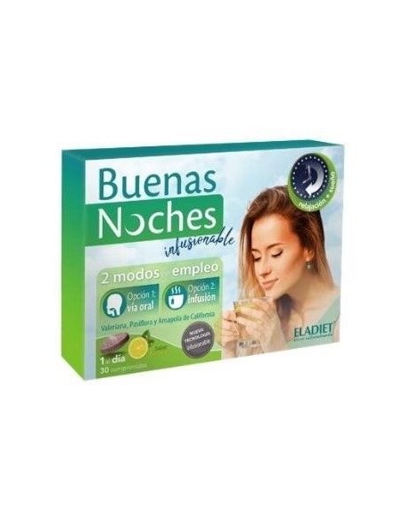 Pack de 2 Buenas Noches Infusionable 30 Comprimidos de Eladi