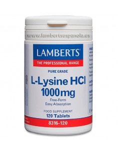 L-Lisina Hci  1000Mg 120 Tabs De Lamberts