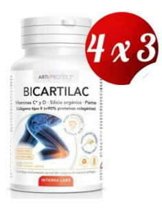 Pack 4x3 Bicartilac 100 capsulas de Intersa