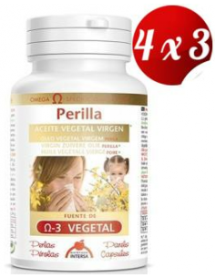 Pack 4x3 Perilla Aceite Vegetal 120 perlas de Intersa