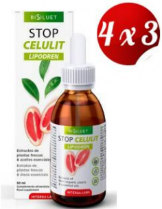 Pack 4x3 Stop Celulit Lipodren 50 Ml de Intersa