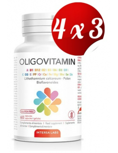 Pack 4x3 Oligovitamin 60 capsulas de Intersa