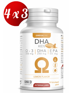 Pack 4x3 Dha Kids 90 perlas...