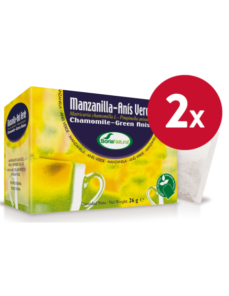 Pack de 2 ud Inf.Manzanilla Anis Verde 20Uni de Soria Natura
