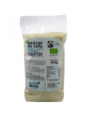 Azucar de caña golden light bio paraguay 500g Alternativa3