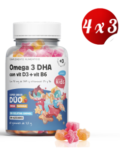 Pack 4x3 Gummies Omega 3 Dha 60 Gummies de Herbora