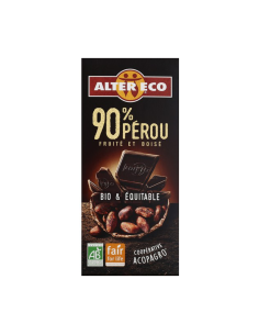 Chocolate Negro Peru 90% Bio 100 G de Altereco