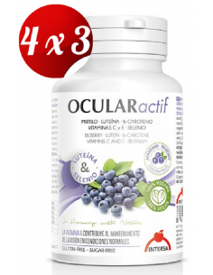 Pack 4x3 Ocular Actif 45 capsulas de Intersa