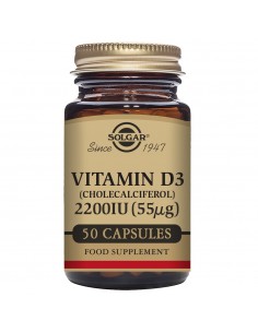 Vitamina D3 2200 UI  50 cápsulas vegetales Solgar