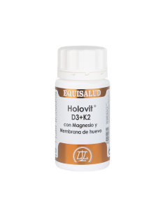 Holovit Vitaminas D3+K2 Con Magnesio Y Membrana De Huevo 50 Cáp. de Equisalud
