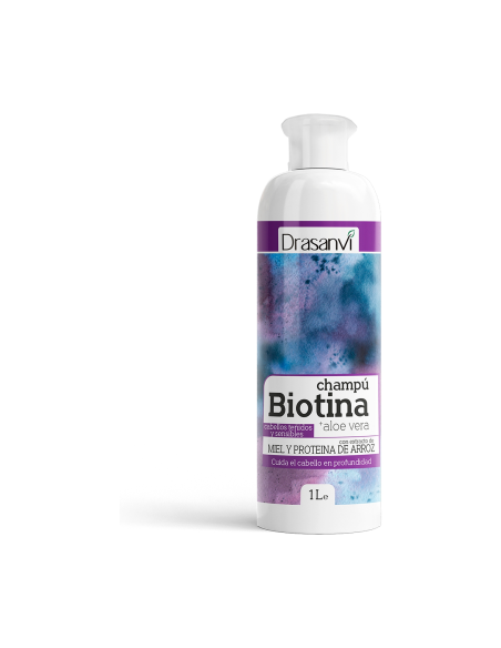Champu Biotina Y Aloe Vera Cabello Teñidos Y Sensibles 1L Bote Drasanvi
