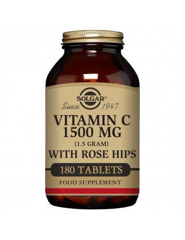 Vitamina C 1500 mg con Rose Hips  180 comprimidos Solgar