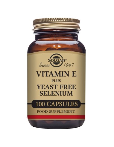 Vitamina E con Selenio (sin levadura)  100 cápsulas vegetales Solgar